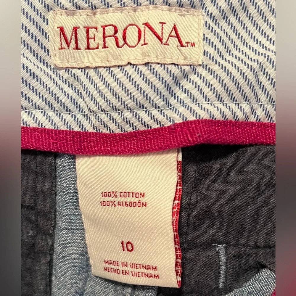 Merona Chambray Shorts size 10 - Picture 3 of 3